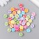 Beads for creativity plastic "Tulip in the circle" Mix set 20 grams 0.6x1.2x1.2 cm