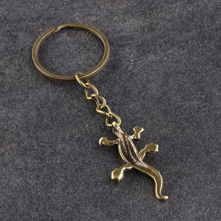 Souvenir-cranes "Lizard", brass, amber-1