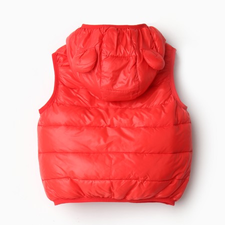 Warm vesty vest, red color, height 86-92 cm-3