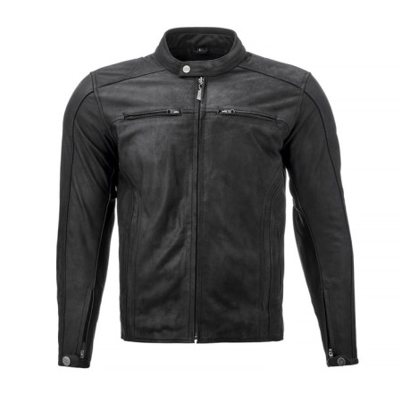 Leather jacket Moteq Arsenal, men's, size s, black