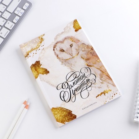 Diary in the soft cover "Golden Teacher", A5 format, 80 sheets-1