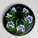 Tray "Iris on the black" art painting 28 cm