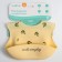 Bibslate for feeding "lemon" silicone with pockets, yellow color
