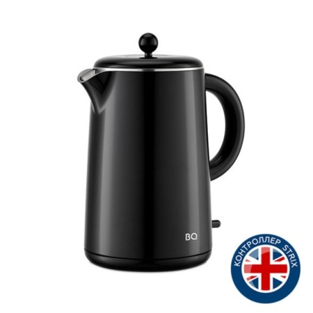 Electric kettle bQ kt1722s, plastic, 1.5 l, 2200 watts, black