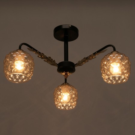 Small chandelier 3x60W E27, black 59x59x30 cm-2
