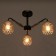 Small chandelier 3x60W E27, black 59x59x30 cm