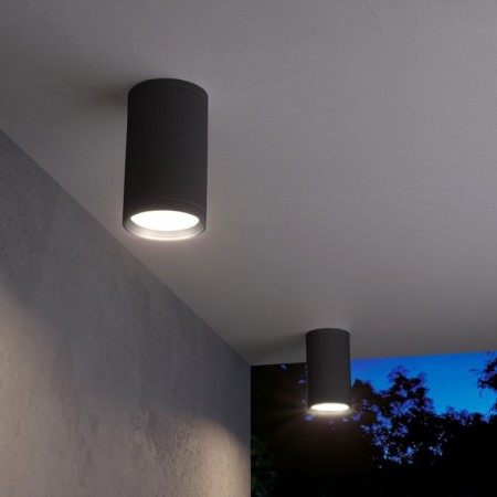 Ceiling lamp (SPOT) Elektrostandard, Light GU10 64X64X100 mm, IP65, black color-1