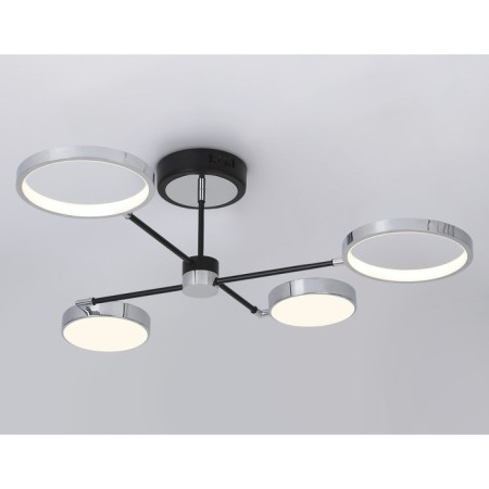 LED ceiling LED with Ambrella Light, Linetech, FL5151, 4200LUM, 3000-6400K, black color, chrome-4
