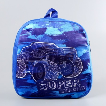 Plush Baby backpack for the boy "Cool car", 21x15 cm-2
