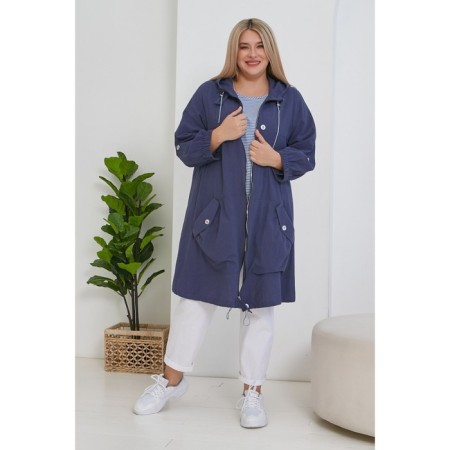 Cardigan female, size 54, blue color