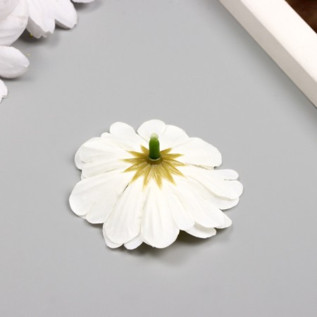Budon on the leg for decoration "Multilayer chamomile White" 6x6 cm-2