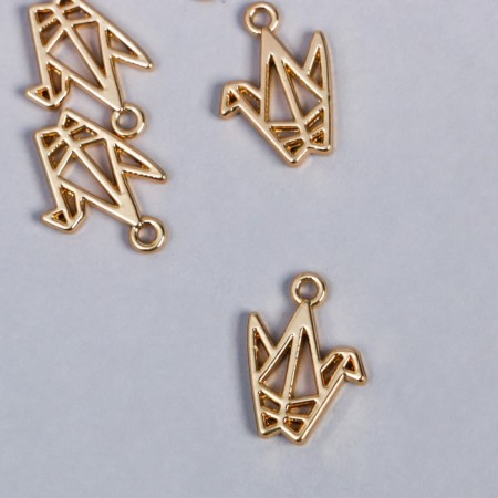 Decor for creativity Metal "Pigor Origami" gold 1.1x1.5 cm-1