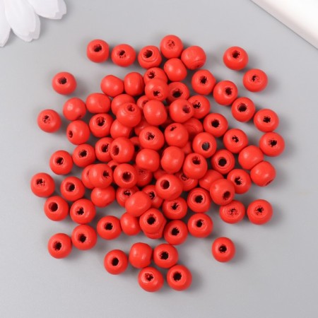 Beads for creativity tree "Red Nega" D-0.8 cm, set of 20 g-1