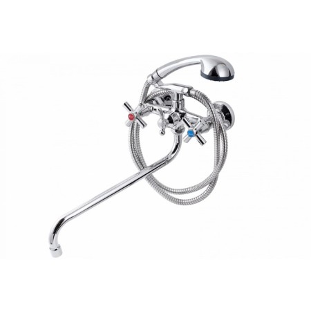 FAUZT FZS-428-18 bathtub mixer, two-wound, pour 340 mm, watering can, chrome