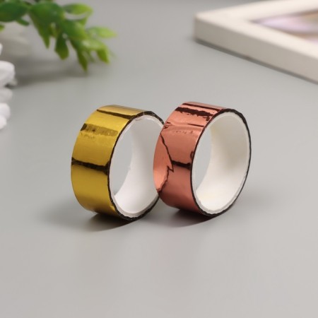 Adhesive tape decorative plastic "metallic. Gold, bronze" nr 2 pcs 1.5 cm, dl. 3 m-1