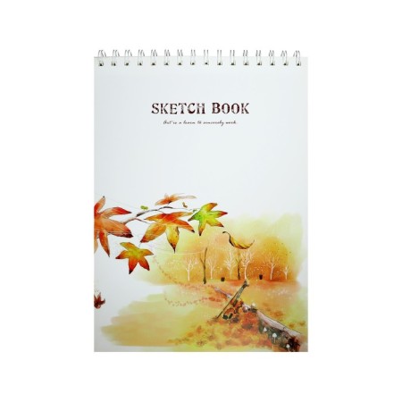 A4 sketchbook for pastel, 48 sheets on the crest, "sunflower", solid cover, density of 100 g., Mix-3