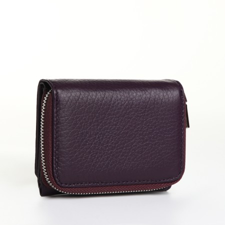 Women's wallet on magnet, purple color-1