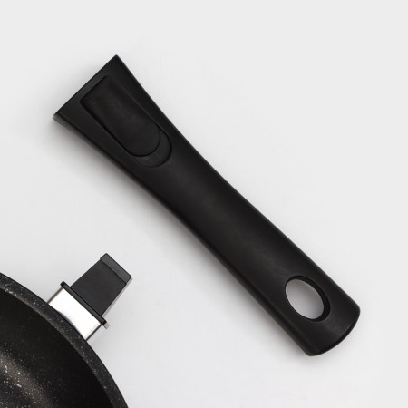 Pan, d = 26 cm, removable handle, anti -stick coating, dark marble color-2