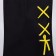 Shoper with tape, black color, 35 x 1 x 40 cm