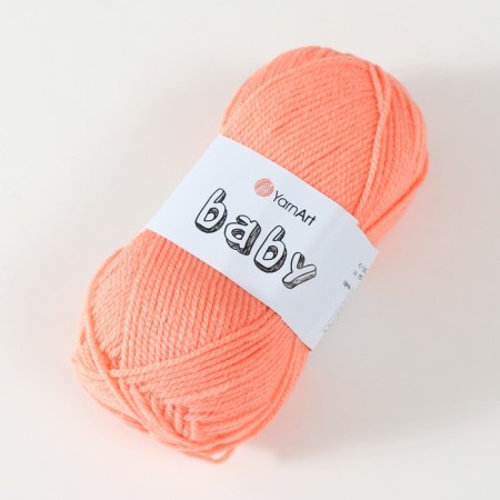 Baby yarn 100% acrylic 150m/50g (622 peach)-1