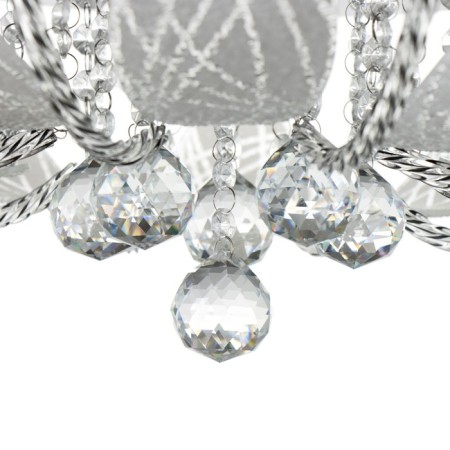 Svetogor chandelier "Drops" 5x60W E27 LED lighting chrome 50x50cm-10