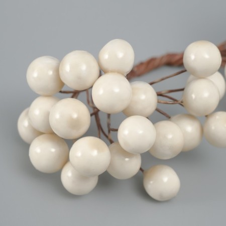 Decor for creativity "Berries" length 1.2 cm, milk-2