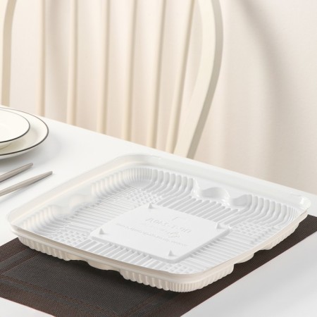 Single cakery PRT-240, bottom, 31.6 × 31.6 × 12.5 cm, white color