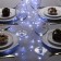 Garland "tinsel" 5 m Rosa, IP20, silver thread, 100 LED, white glow, 12 V