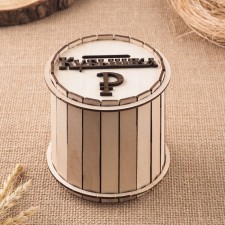 Wooden piggy bank 