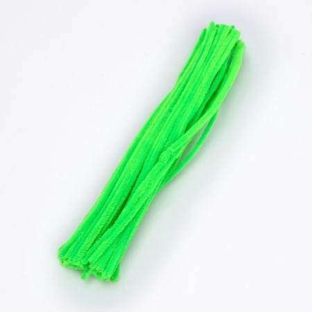 Wire with pile for crafts and decor set of 50 pcs., Size 1 pc. 30 × 0.6cm, color green neon-2