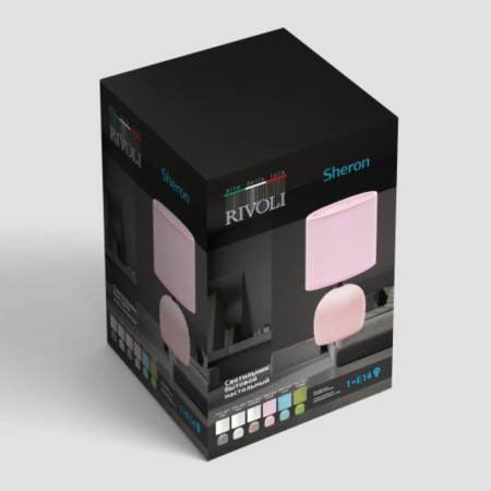 RIVOLI SHERON 1CHA14, 40 W Cramics Pink with a lampshade-9