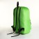 Youth backpack with lightning, external pocket, green color