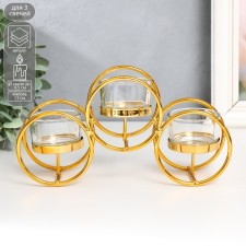 Climber metal, glass for 3 candles 
