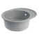 Kitchen sink made of stone AG3C3, 570x465 mm, oval, gray color