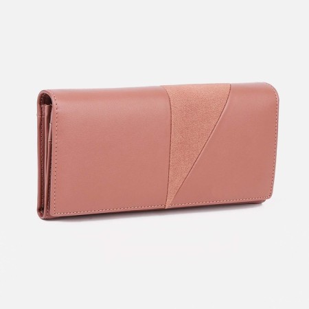 Women's wallet on magnets, pink color