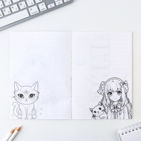 Notebook Coloring A5, 8 pages "Anime"-4