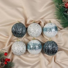 Set of balls plastic D-8 cm, 6 pcs 