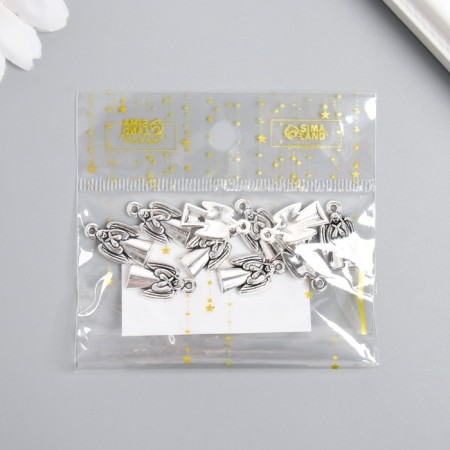 Decor for creativity Metal "Angel" silver 1.8x1 cm-2