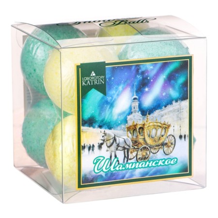 New Year. New Year's gift set of cosmetics Snow Balls "Champagne" bombs for baths, 160-3