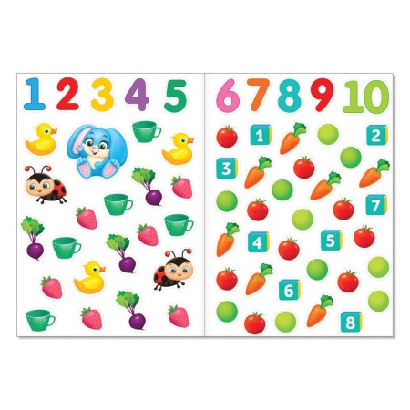 Reusable stickers set of "Alphabet and numbers", A4, 2 pcs.-4