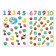 Reusable stickers set of "Alphabet and numbers", A4, 2 pcs.