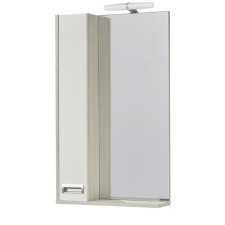 Aquaton Bacca Pro, 50 cm mirror, white color, oak somerset