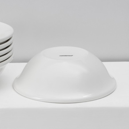 A set of platform plates of deep Magistro Basic Bistro, 6 objects: 450 ml, d = 15.5 cm, white color-3