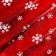 Lotkot for needlework "White Snowflakes", red, 50 × 150 cm