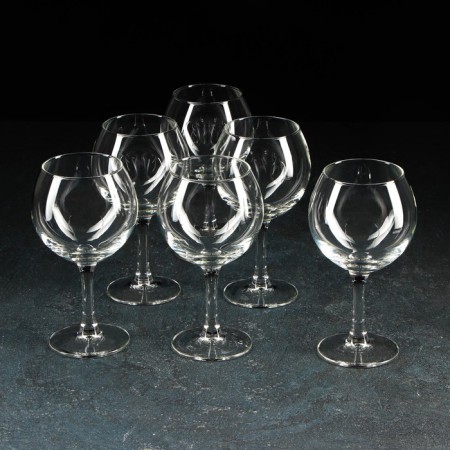A set of glass glasses for the wine "French restaurant", 350 ml, 6 pcs