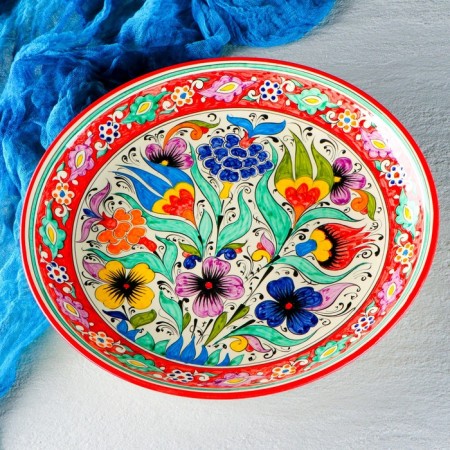 Largan Rishtan ceramics "Turkish pattern", 32 cm, mix-1