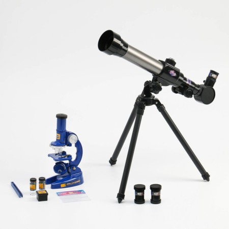 Education Set "Young Naturalist Ultra": Telescope desktop 20x/ 30x/ 40x, removable lenses, microscope-11