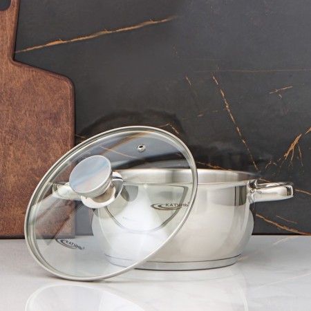 Antei pan, 3 l, d = 20 cm, capsule, glass cover, induction-1
