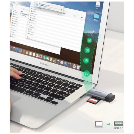 Cartridder Ugreen usb-C + usb-a 3.0 for TF/SD memory cards (50706)-5