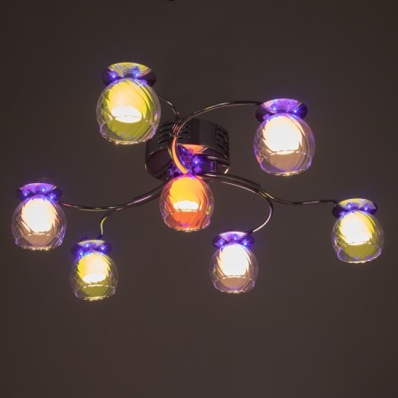 Luster "Lowing" 7x20W G4 chrome 65x65x15 cm-6